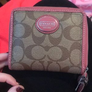 Monogrammed Coach Wristlet